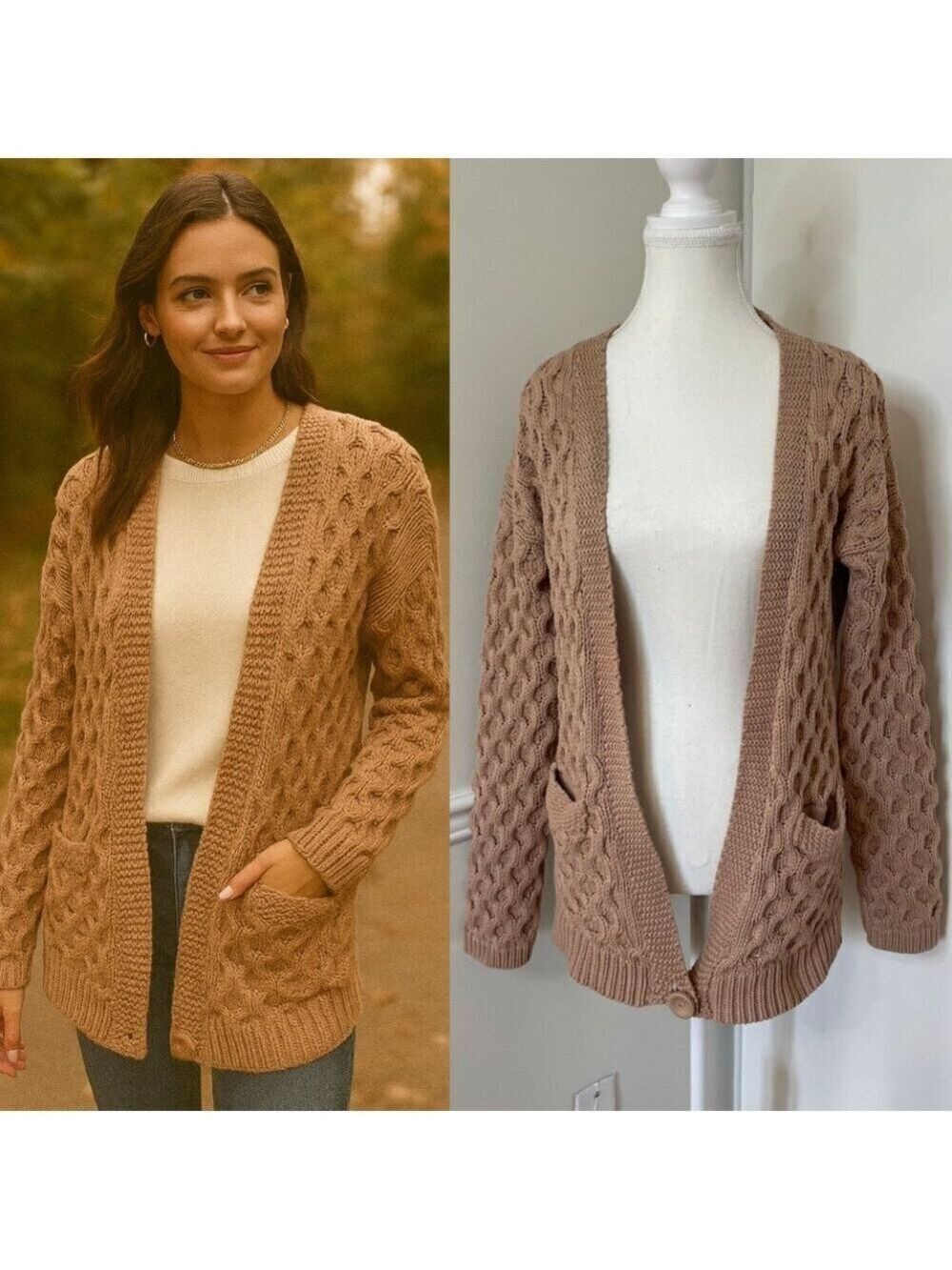New Look Knitwear Chunky Knit Textured Cardigan 8